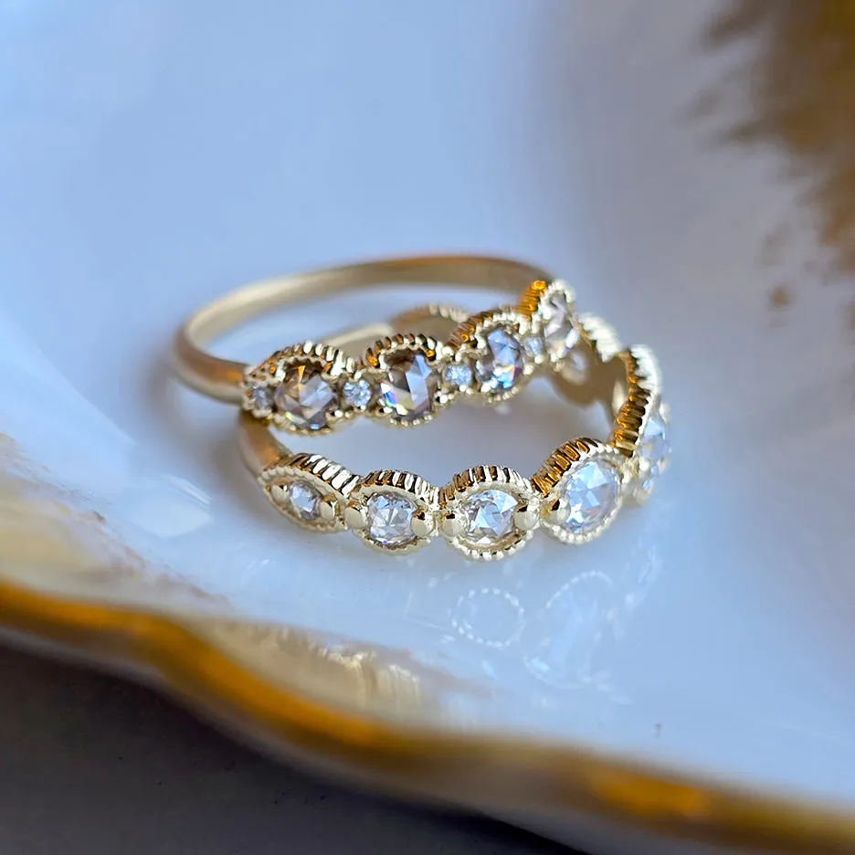 Ribbed Champagne Rose Cut Topper sold by Meghan Thorne Jewlery product image thumbnail 3