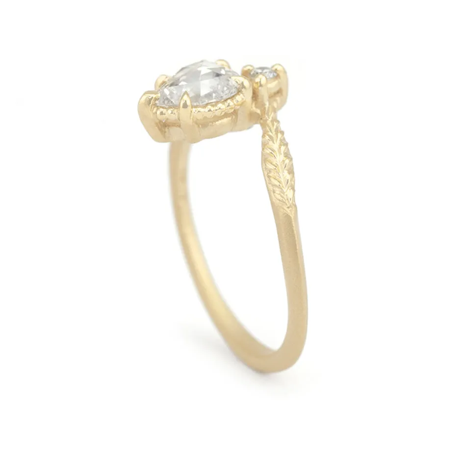 Evergreen Tulip Ring (LC8564) - Pear Rose Cut Diamond sold by Meghan Thorne Jewlery product image thumbnail 5
