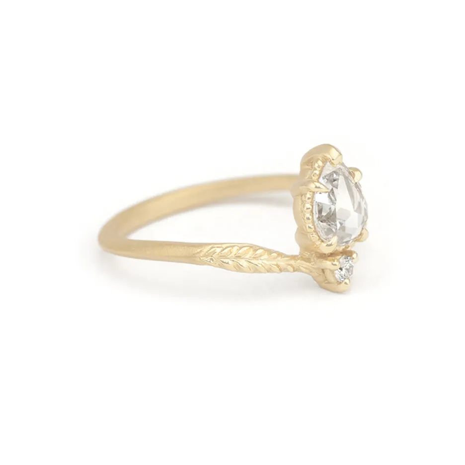 Evergreen Tulip Ring (LC8564) - Pear Rose Cut Diamond sold by Meghan Thorne Jewlery product image thumbnail 2