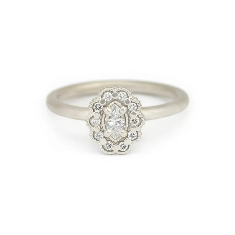 Mosaic Petite Marquise Ring made by Meghan Thorne Jewlery