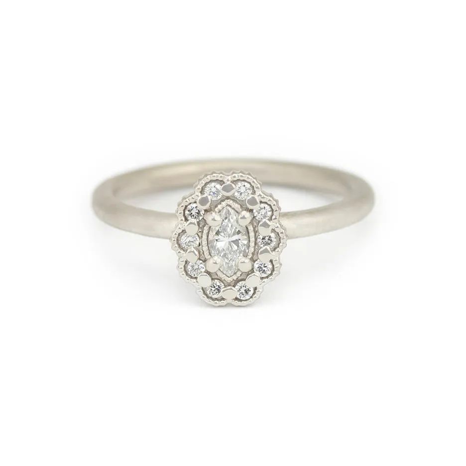Mosaic Petite Marquise Ring sold by Meghan Thorne Jewlery