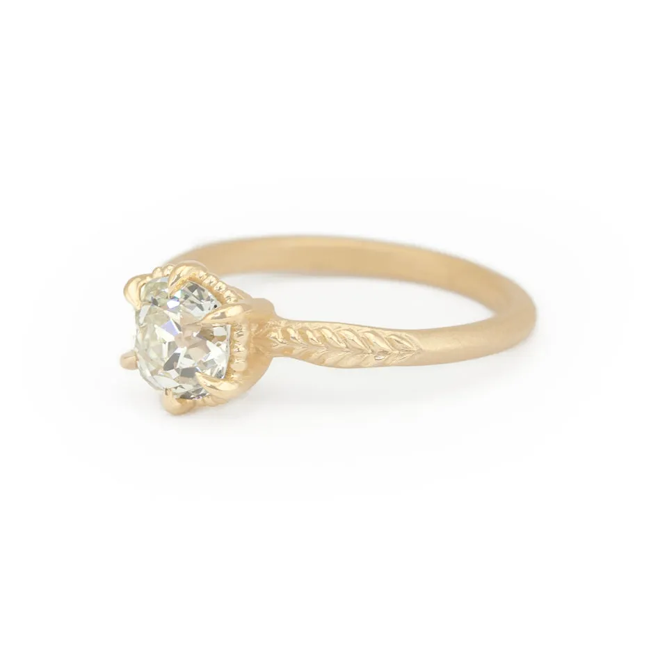 Evergreen Solitaire (MT8492) - 1.14ct Antique Old Mine Cut Diamond sold by Meghan Thorne Jewlery product image thumbnail 3