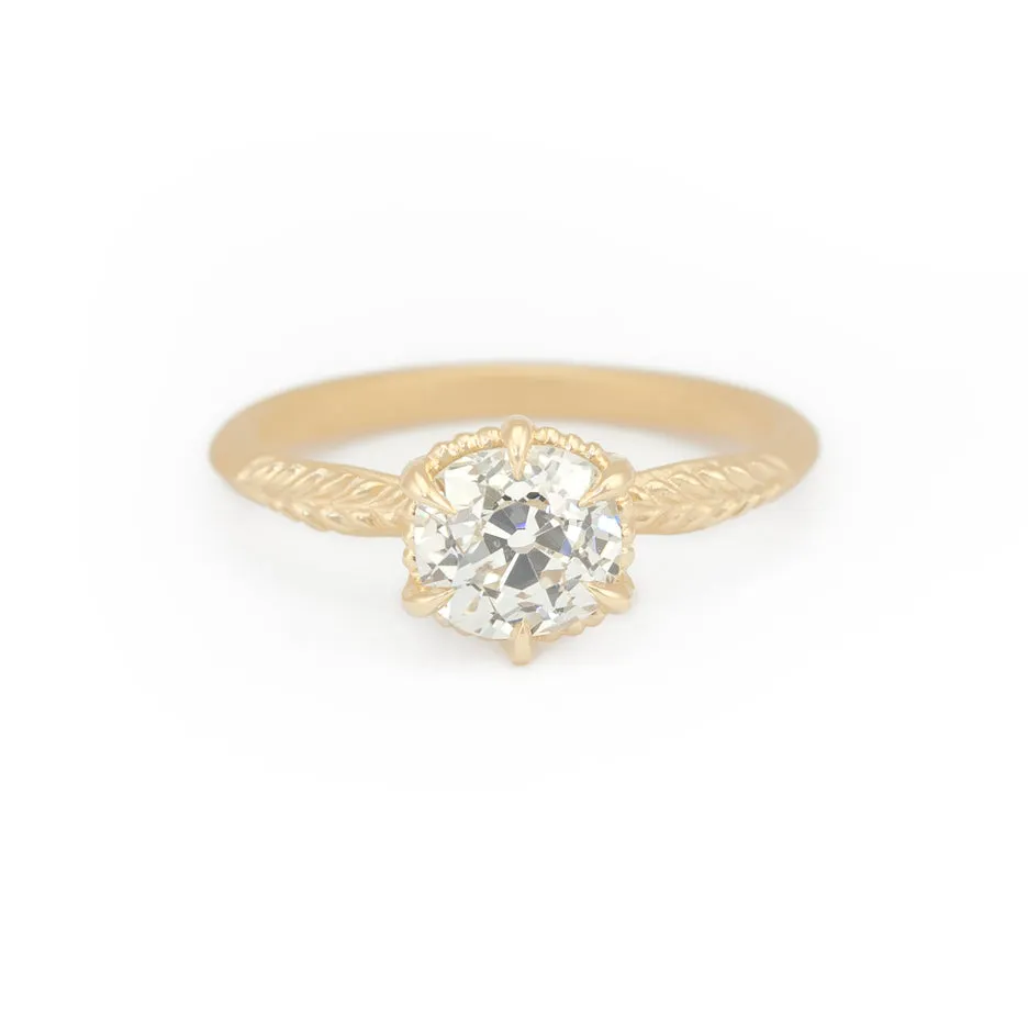 Evergreen Solitaire (MT8492) - 1.14ct Antique Old Mine Cut Diamond sold by Meghan Thorne Jewlery