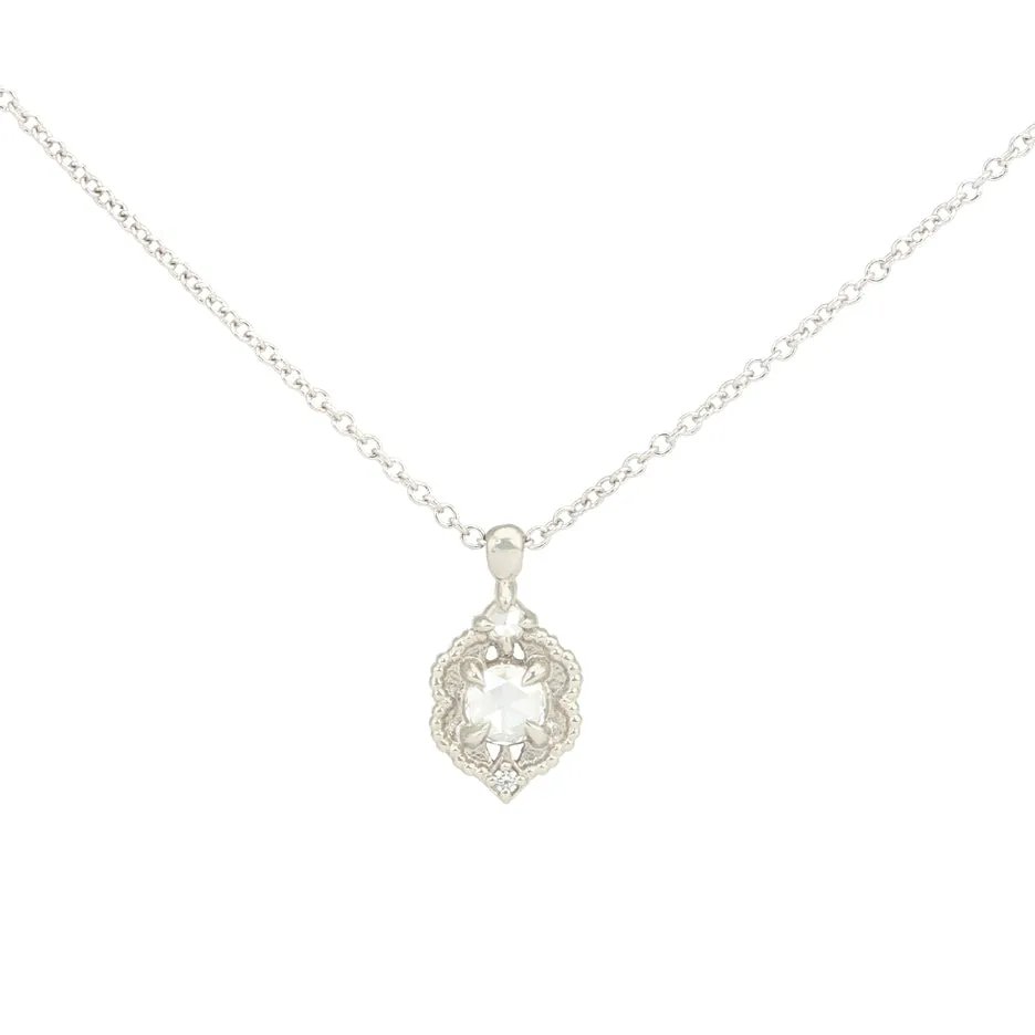Venise Frame Necklace (LC8559)- Rose Cut Diamond sold by Meghan Thorne Jewlery