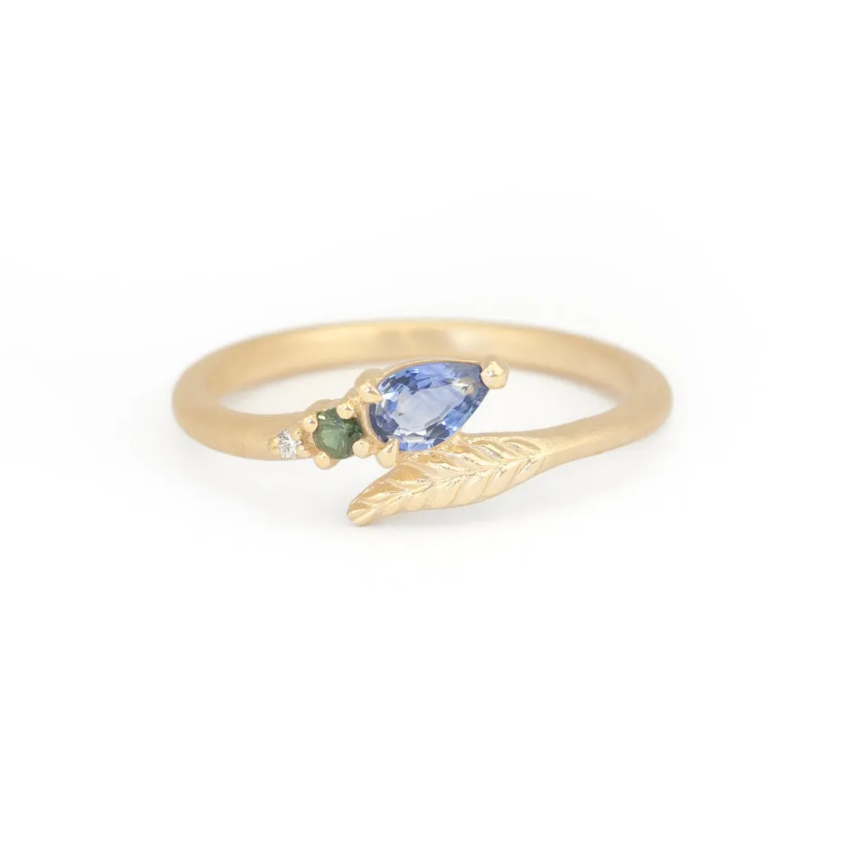 Evergreen Sinu Ring - Blue and Green Sapphires sold by Meghan Thorne Jewlery