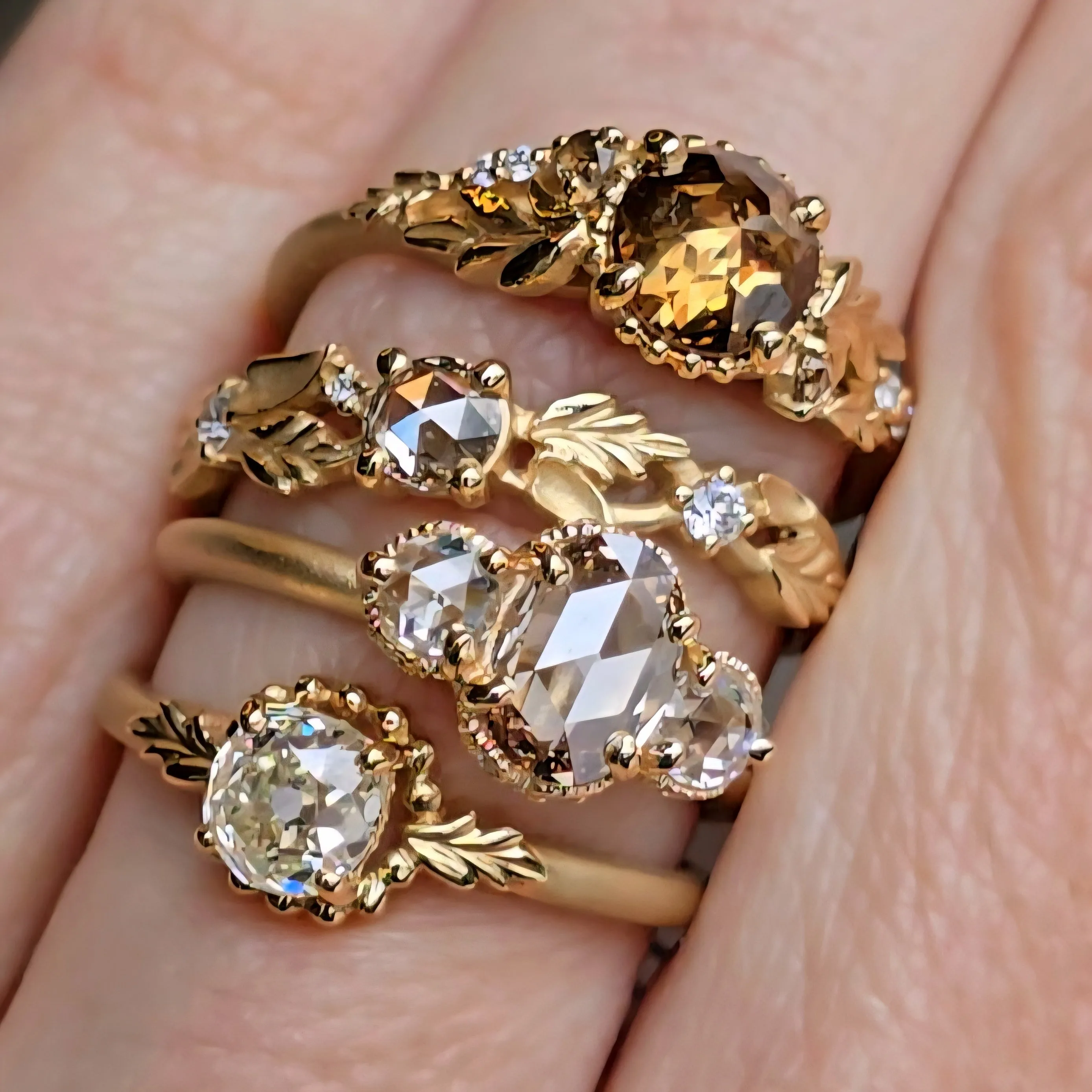 Wood Nymph Faye Solitaire Ring (MT6927)- 0.74 Antique Old Mine Cut Diamond sold by Meghan Thorne Jewlery product image thumbnail 4