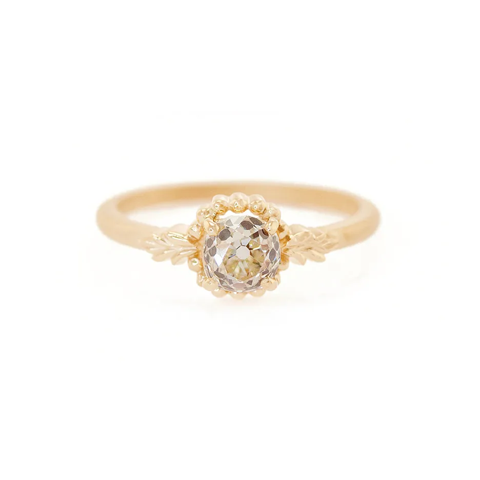 Wood Nymph Faye Solitaire Ring (MT6927)- 0.74 Antique Old Mine Cut Diamond sold by Meghan Thorne Jewlery