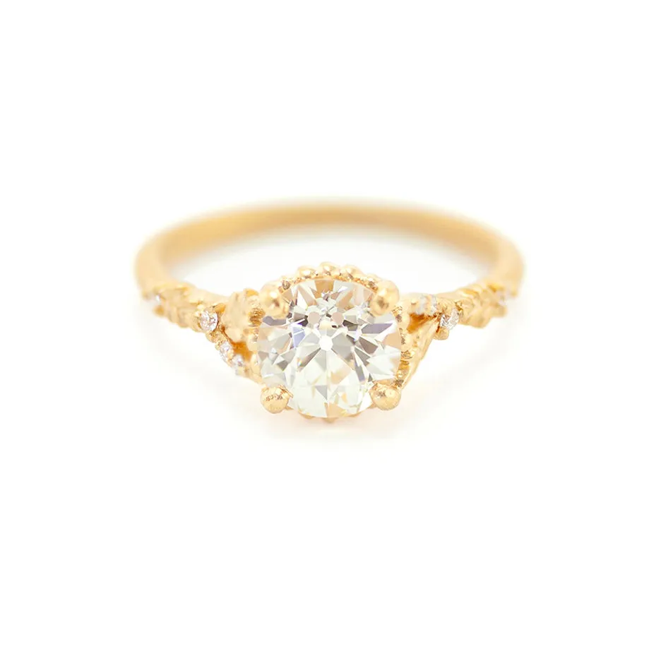 Wood Nymph Slender Cathedral Ring (LC8414) - 1.28ct Old European Cut Diamond sold by Meghan Thorne Jewlery