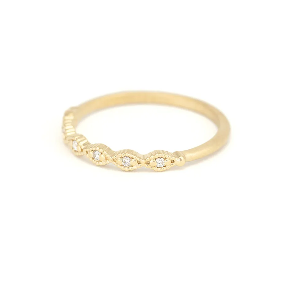 Ribbed Triangle Thin Topper - Yellow Gold sold by Meghan Thorne Jewlery product image thumbnail 2