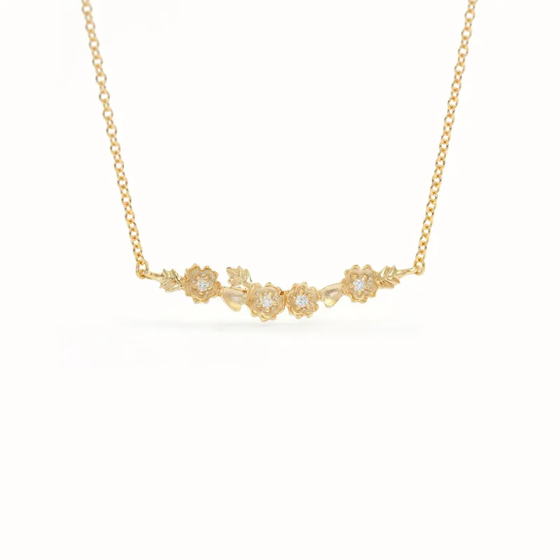 Buttercup Crescent Necklace - Yellow Gold made by Meghan Thorne Jewlery