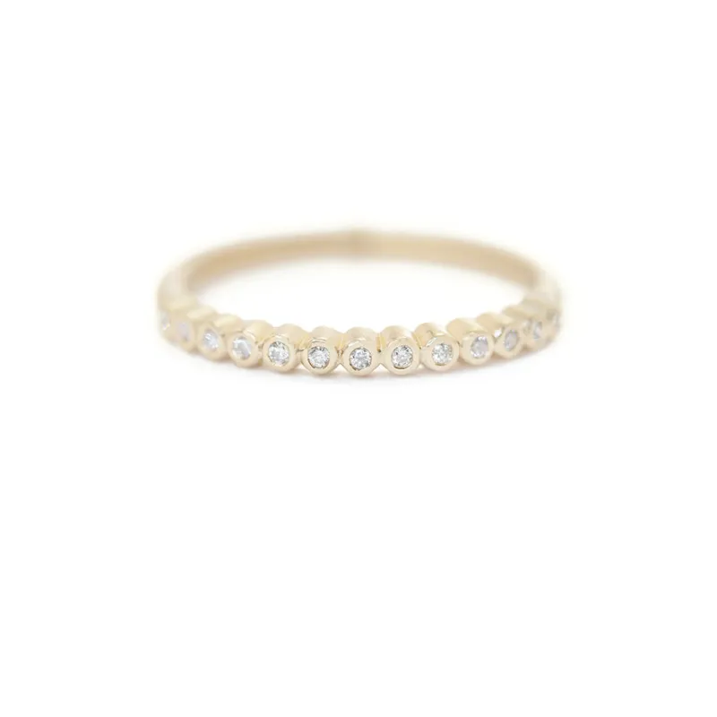 Tiny Bezel Band - Yellow Gold made by Meghan Thorne Jewlery