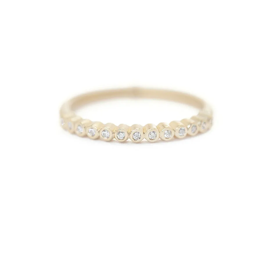 Tiny Bezel Band - Yellow Gold sold by Meghan Thorne Jewlery
