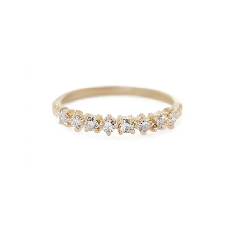 Evergreen Mixie Band - Single Cut Diamonds made by Meghan Thorne Jewlery