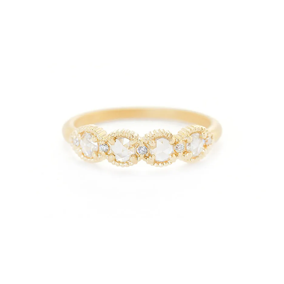 Ribbed Rose Cut Topper - Yellow Gold sold by Meghan Thorne Jewlery