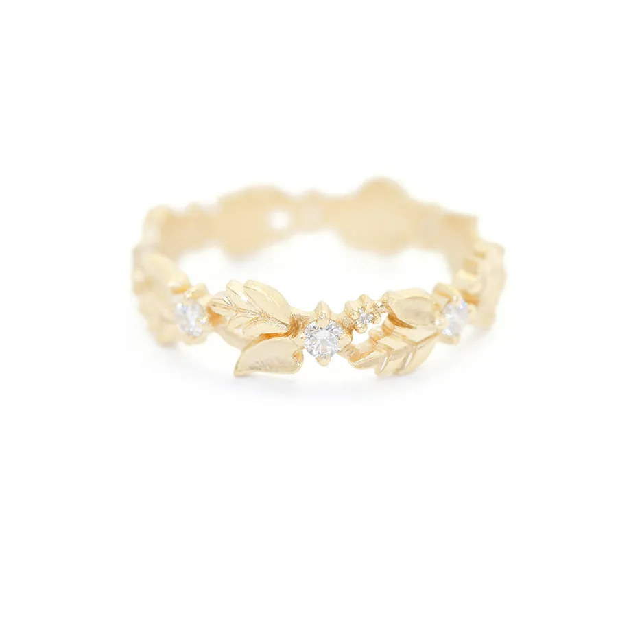 Wood Nymph Faye Wide Eternity Band - Yellow Gold sold by Meghan Thorne Jewlery