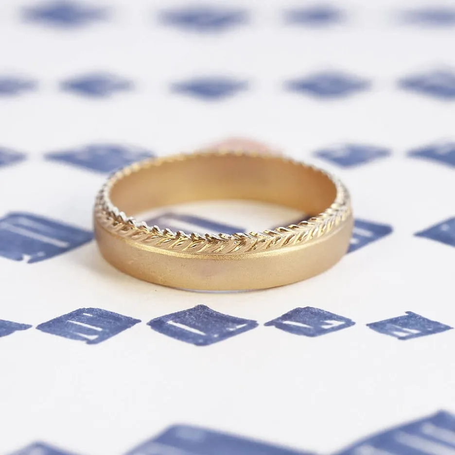 Mens Evergreen Medium Band - Yellow Gold sold by Meghan Thorne Jewlery product image thumbnail 3