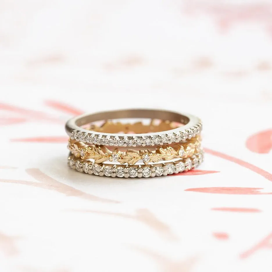 Pave Medium Band - White Gold sold by Meghan Thorne Jewlery product image thumbnail 2