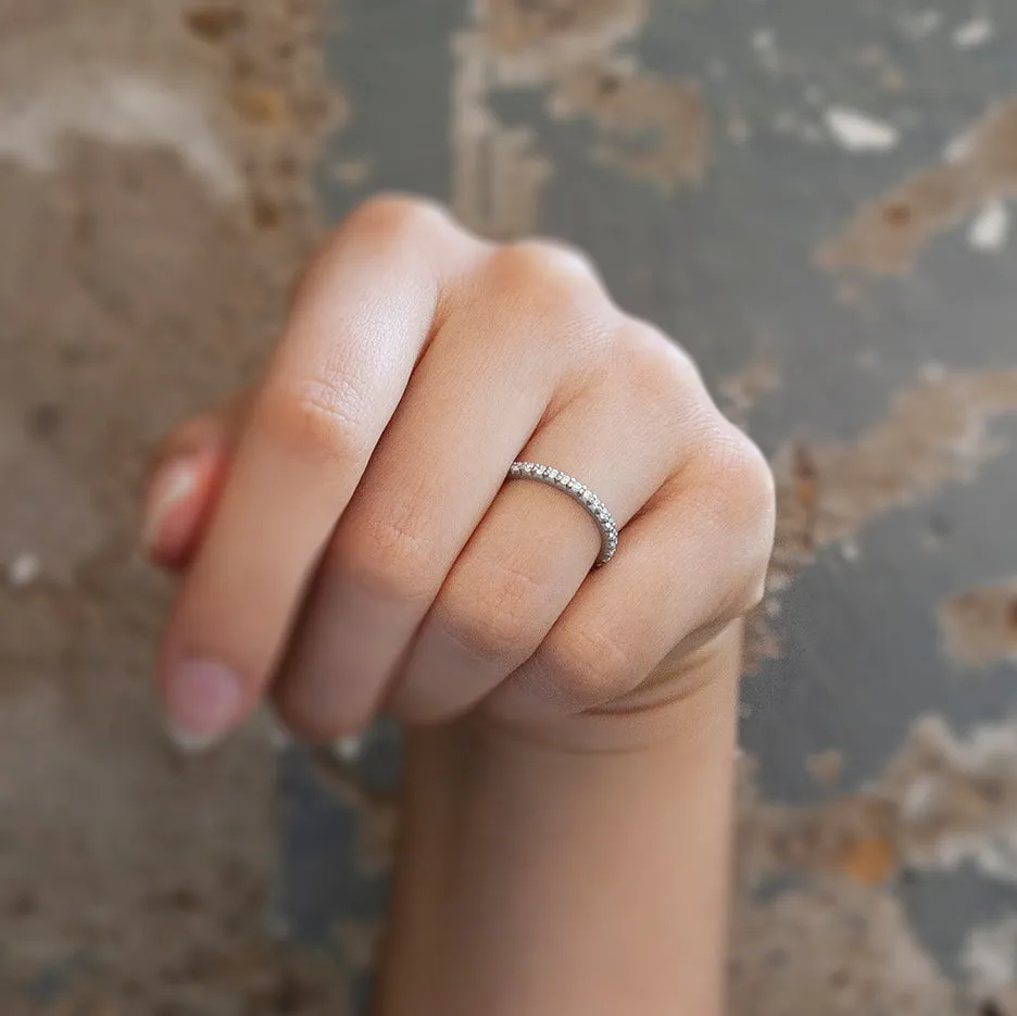 Pave Medium Band - White Gold sold by Meghan Thorne Jewlery product image thumbnail 3