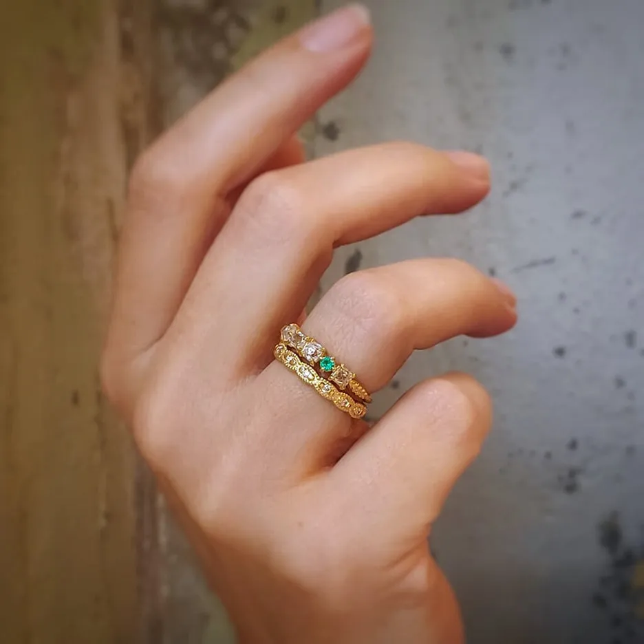 Ribbed Scallop Band - Yellow Gold sold by Meghan Thorne Jewlery product image thumbnail 3