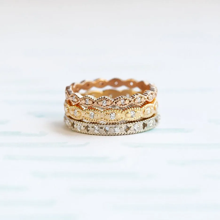 Ribbed Scallop Band - Yellow Gold sold by Meghan Thorne Jewlery product image thumbnail 2