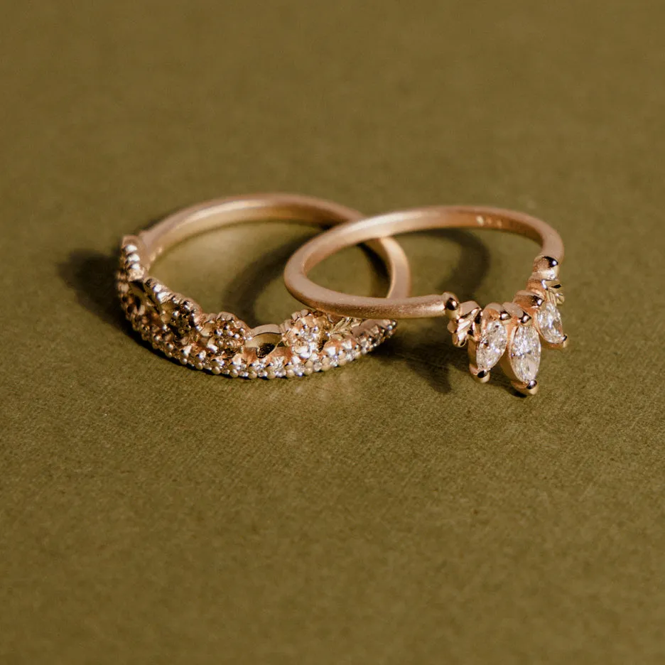 Pave Slender Band with Floral Tiara sold by Meghan Thorne Jewlery product image thumbnail 2