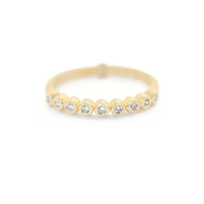 Medium Bezel Band - Yellow Gold made by Meghan Thorne Jewlery