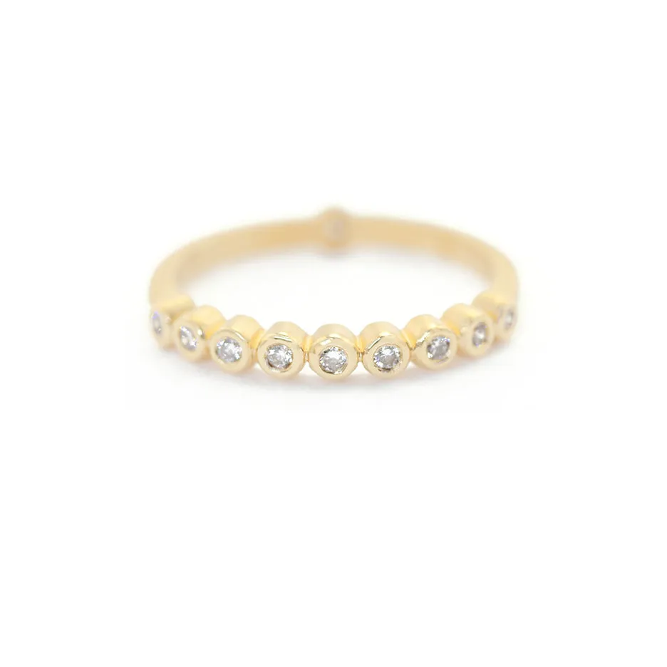 Medium Bezel Band - Yellow Gold sold by Meghan Thorne Jewlery
