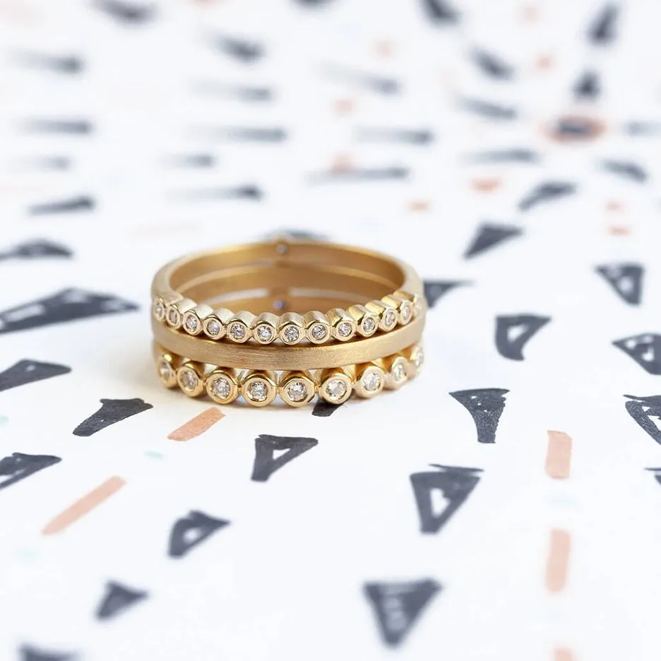Medium Bezel Band - Yellow Gold sold by Meghan Thorne Jewlery product image thumbnail 2