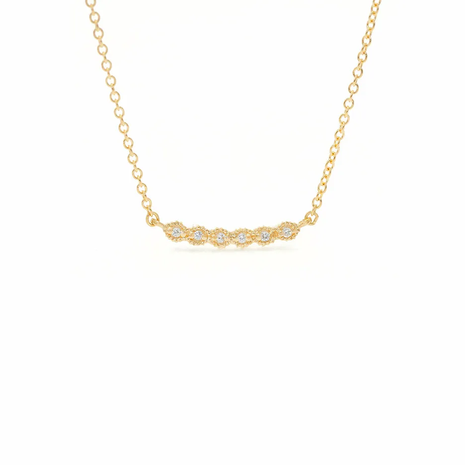 Ribbon Crescent Necklace - Yellow Gold sold by Meghan Thorne Jewlery