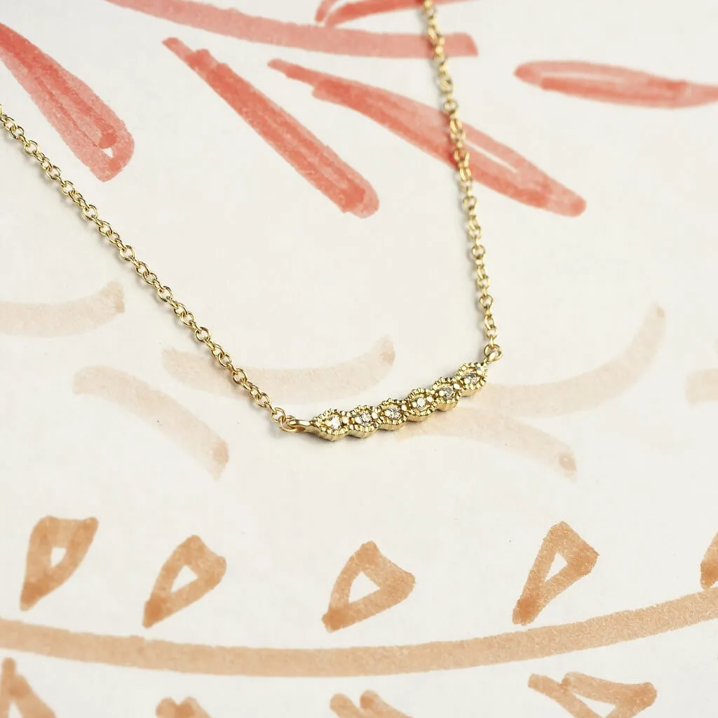 Ribbon Crescent Necklace - Yellow Gold sold by Meghan Thorne Jewlery product image thumbnail 2