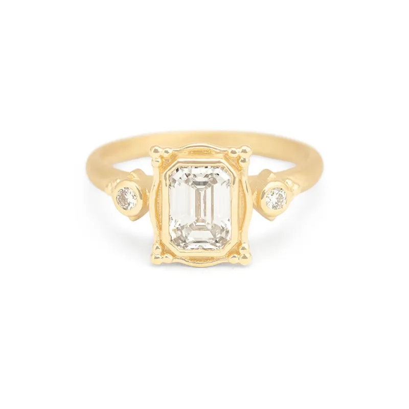 Picture Frame Ring (MT9112) - 1.1ct Lab Grown Emerald Cut Diamond made by Meghan Thorne Jewlery