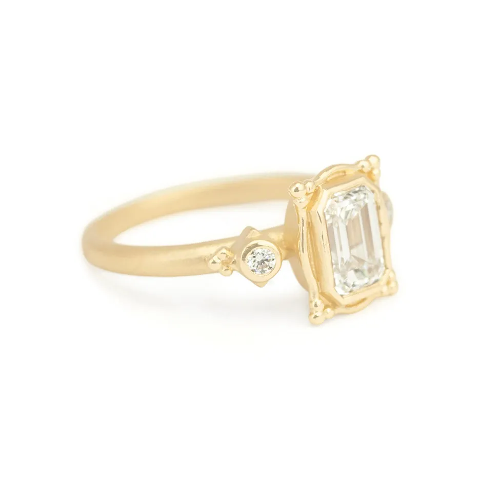 Picture Frame Ring (MT9112) - 1.1ct Lab Grown Emerald Cut Diamond sold by Meghan Thorne Jewlery product image thumbnail 3
