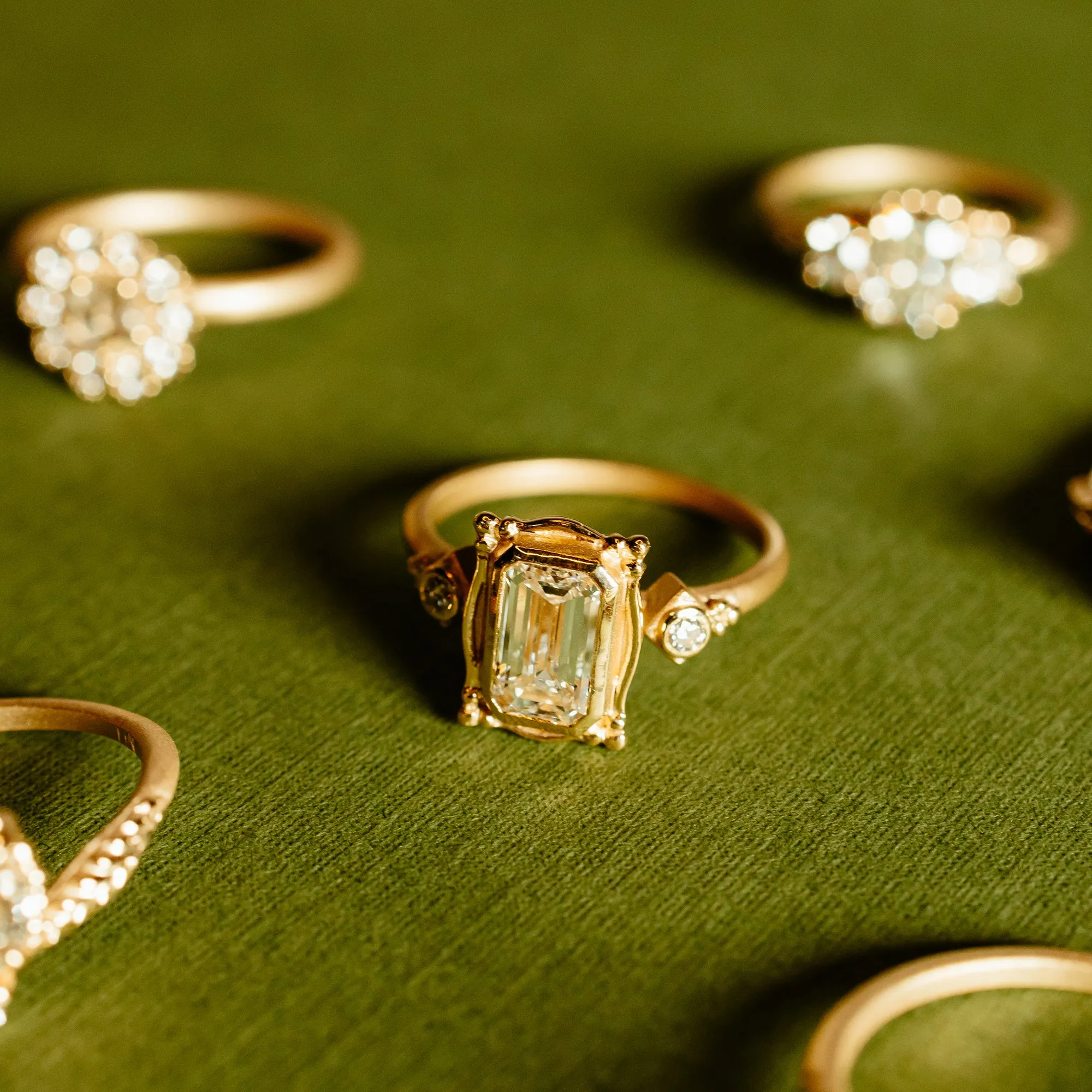 Picture Frame Ring (MT9112) - 1.1ct Lab Grown Emerald Cut Diamond sold by Meghan Thorne Jewlery product image thumbnail 5