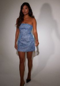 BLUE PETITE CAMILLE DRESS sold by SLA The Label