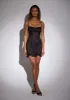 BLACK LILA SEQUIN LACE MINI DRESS sold by SLA The Label