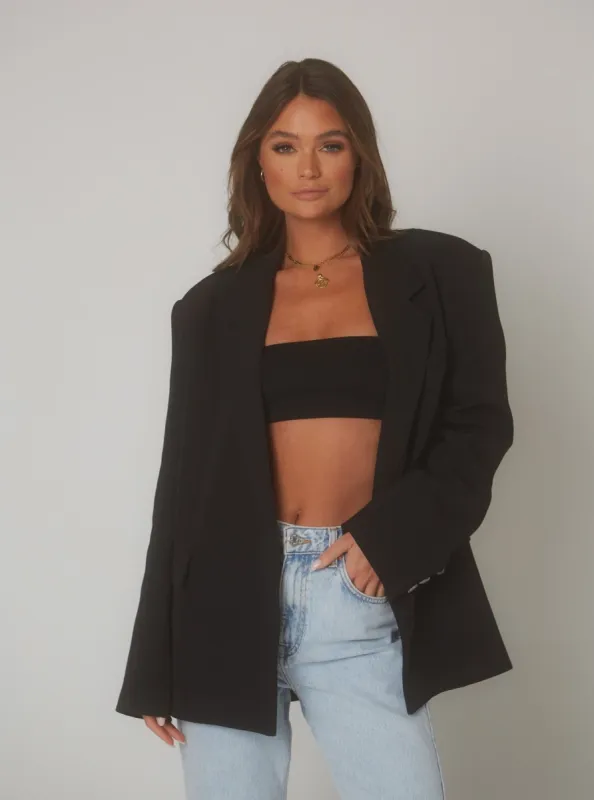 BLACK KENDALL BLAZER sold by SLA The Label