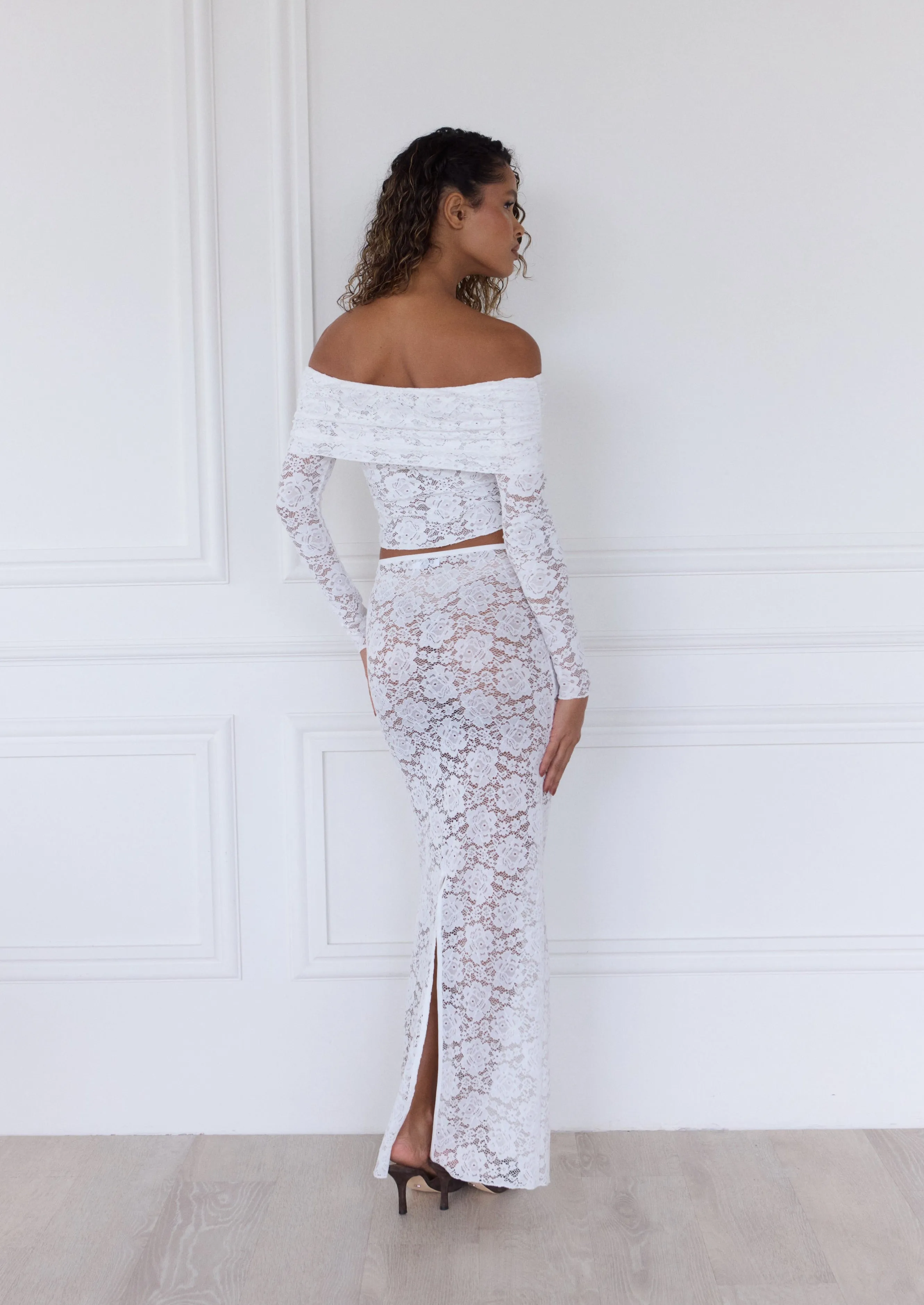 PETITE MYLA LACE MAXI SKIRT sold by SLA The Label product image thumbnail 4