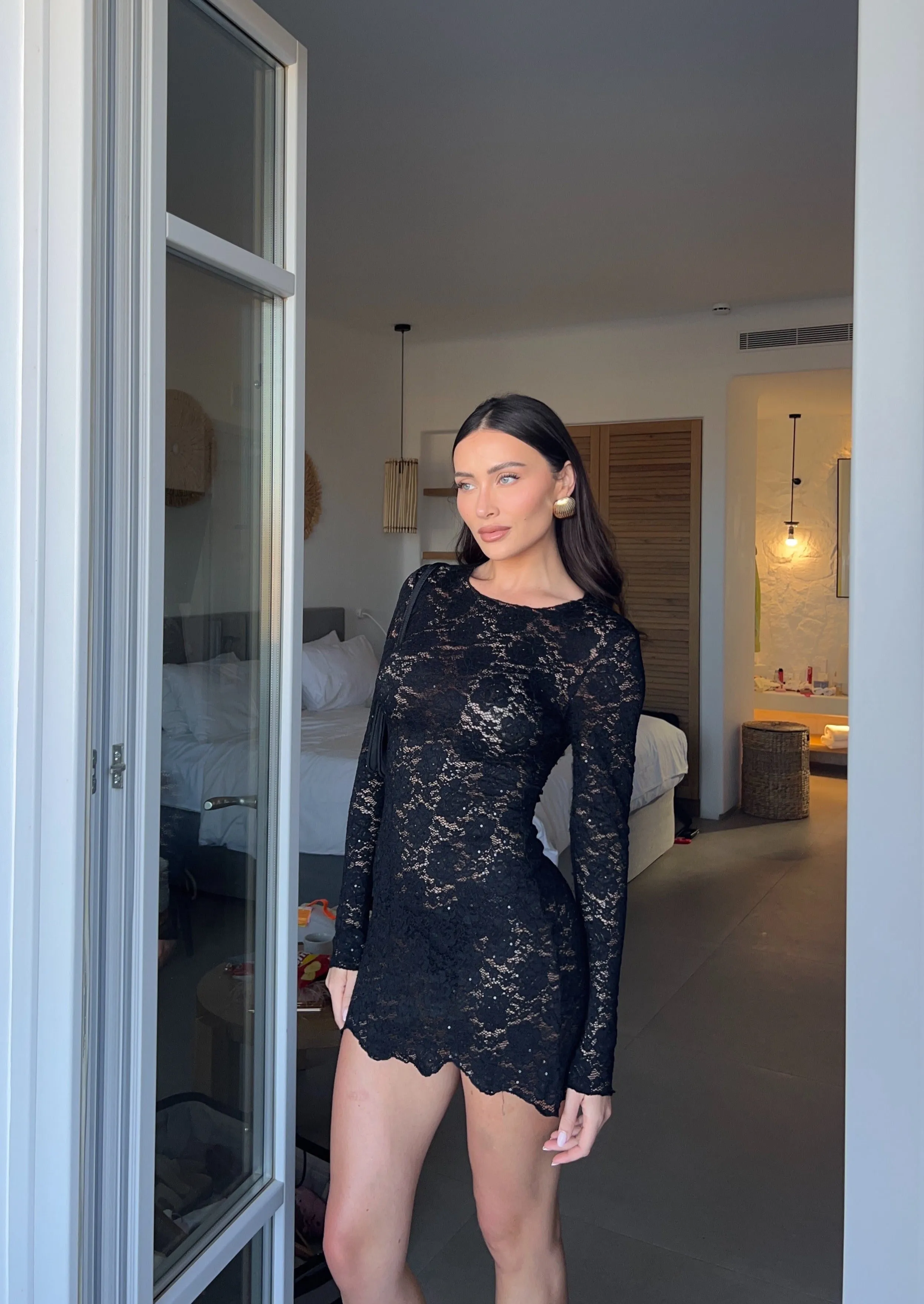 BLAKE SEQUIN LACE MINI DRESS sold by SLA The Label