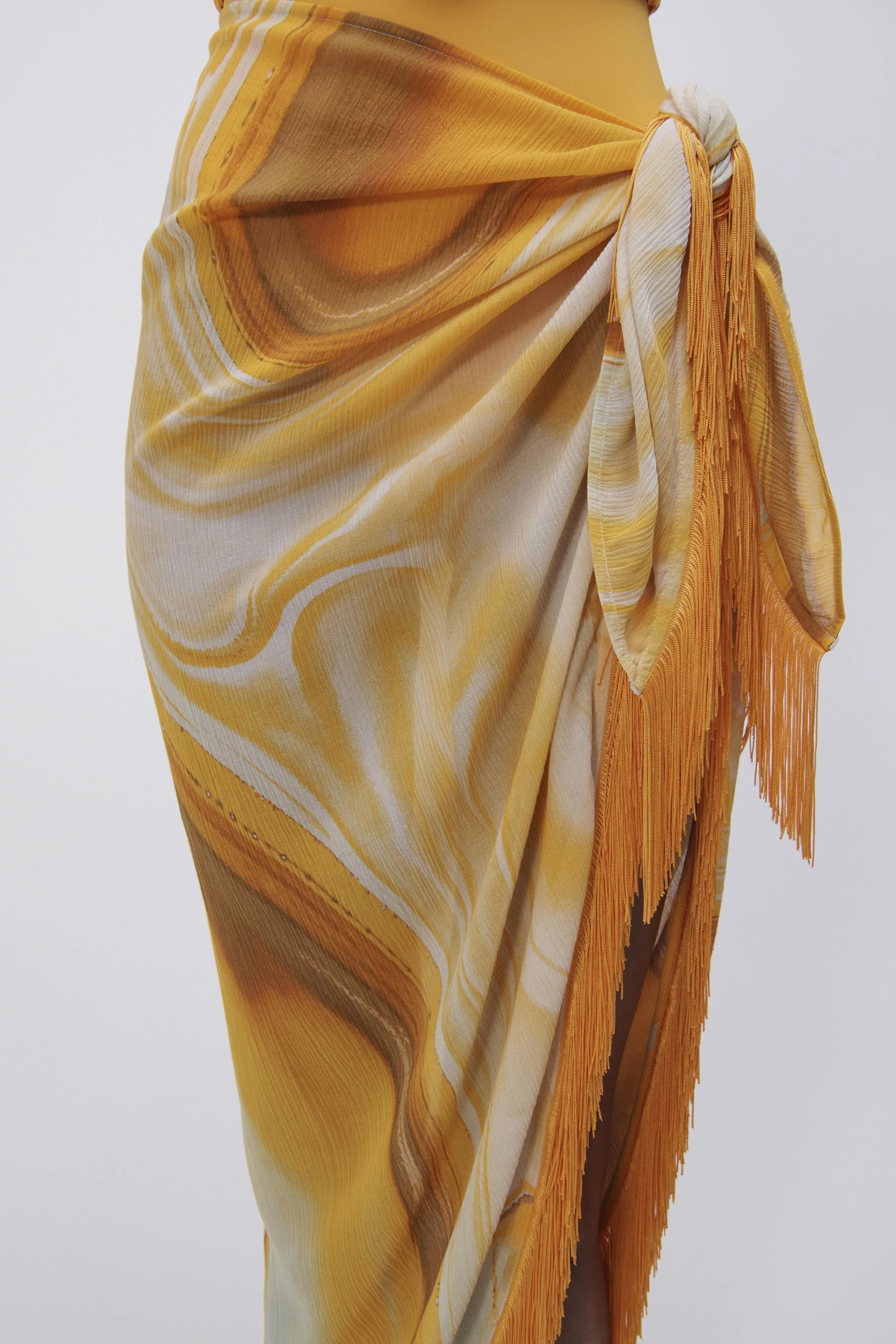 Eloise Marble Print Coverup Sarong sold by Simkhai product image thumbnail 2