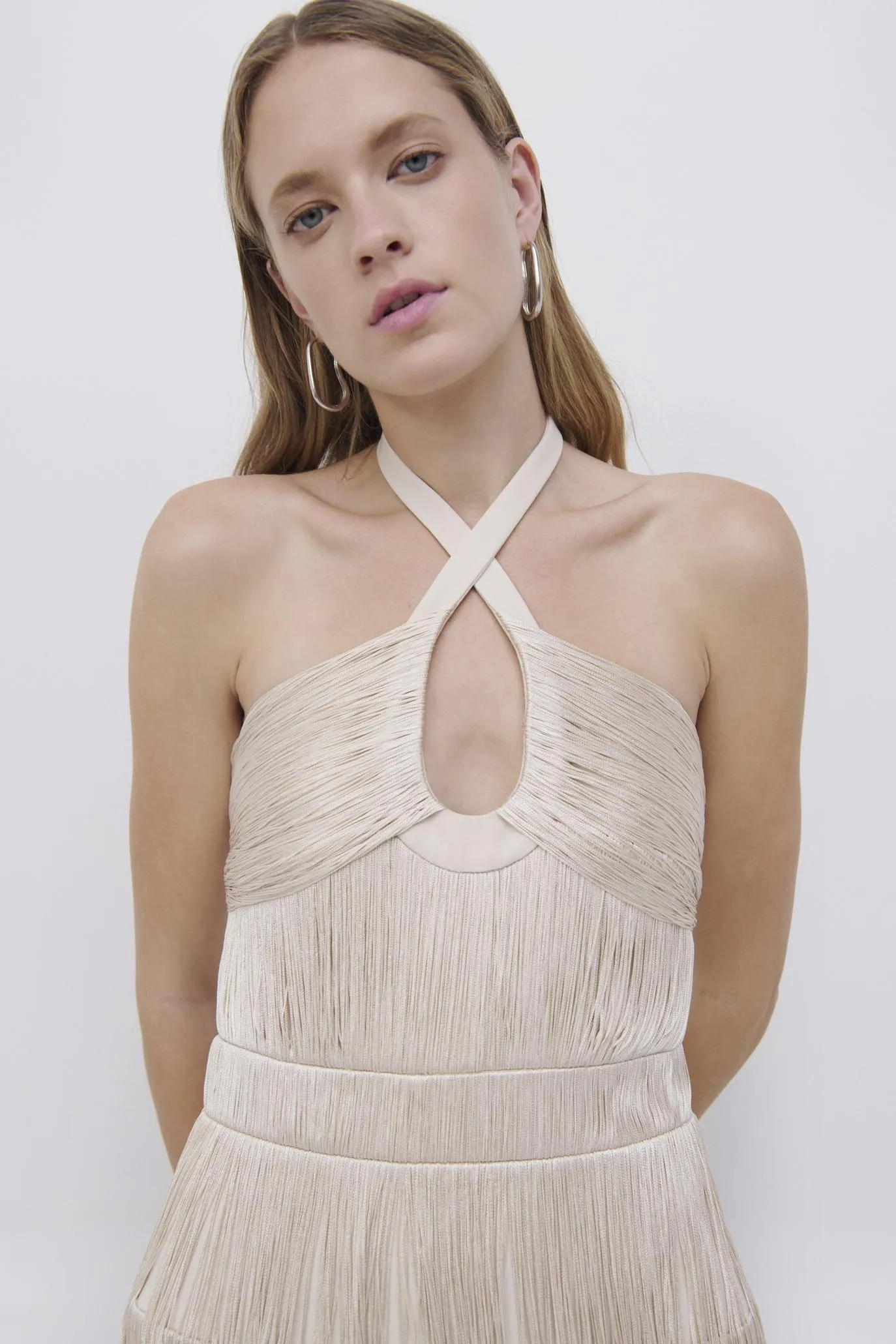 Baldwin Draped Fringe Maxi Dress sold by Simkhai product image thumbnail 3