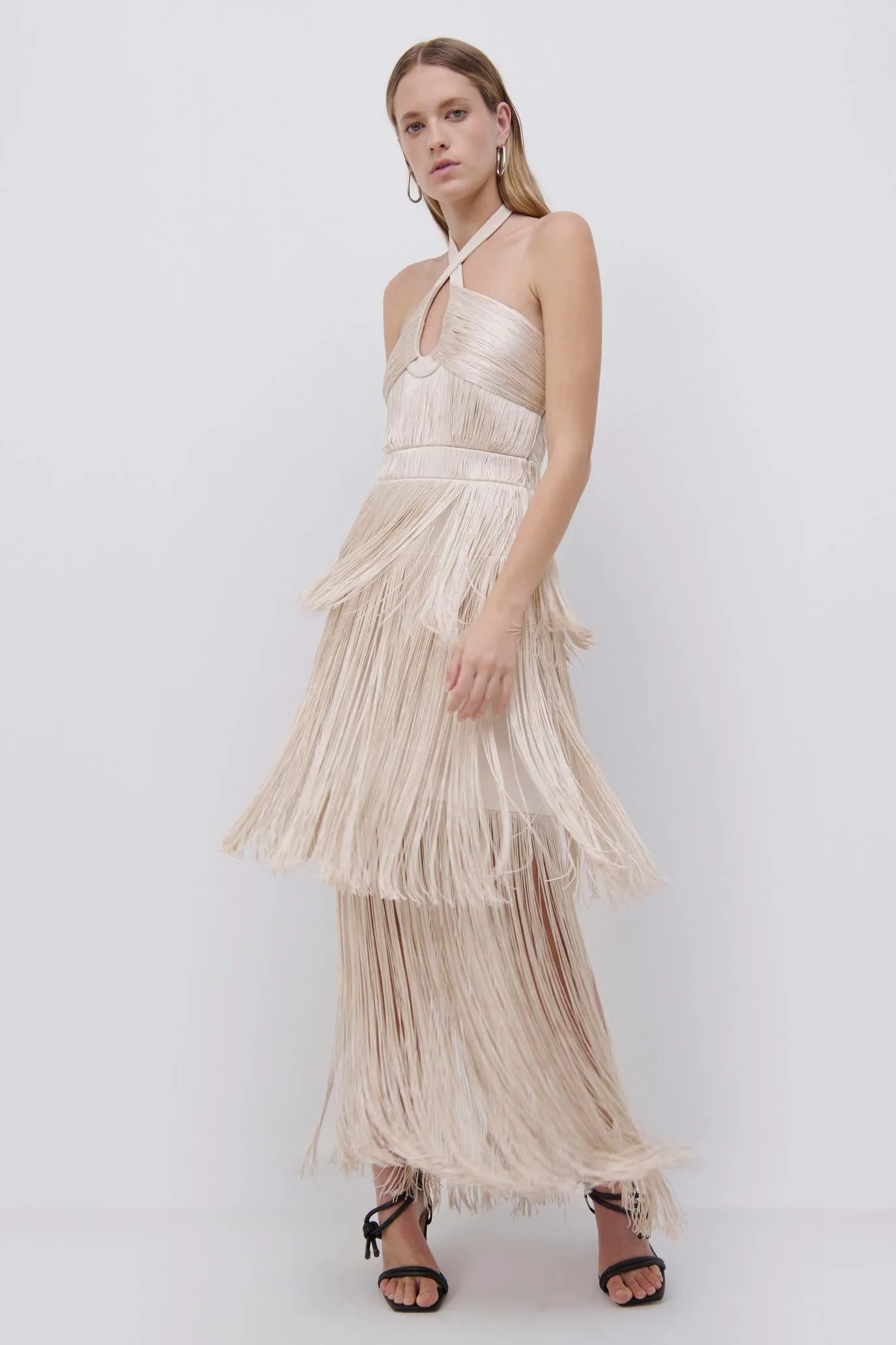 Baldwin Draped Fringe Maxi Dress sold by Simkhai product image thumbnail 2