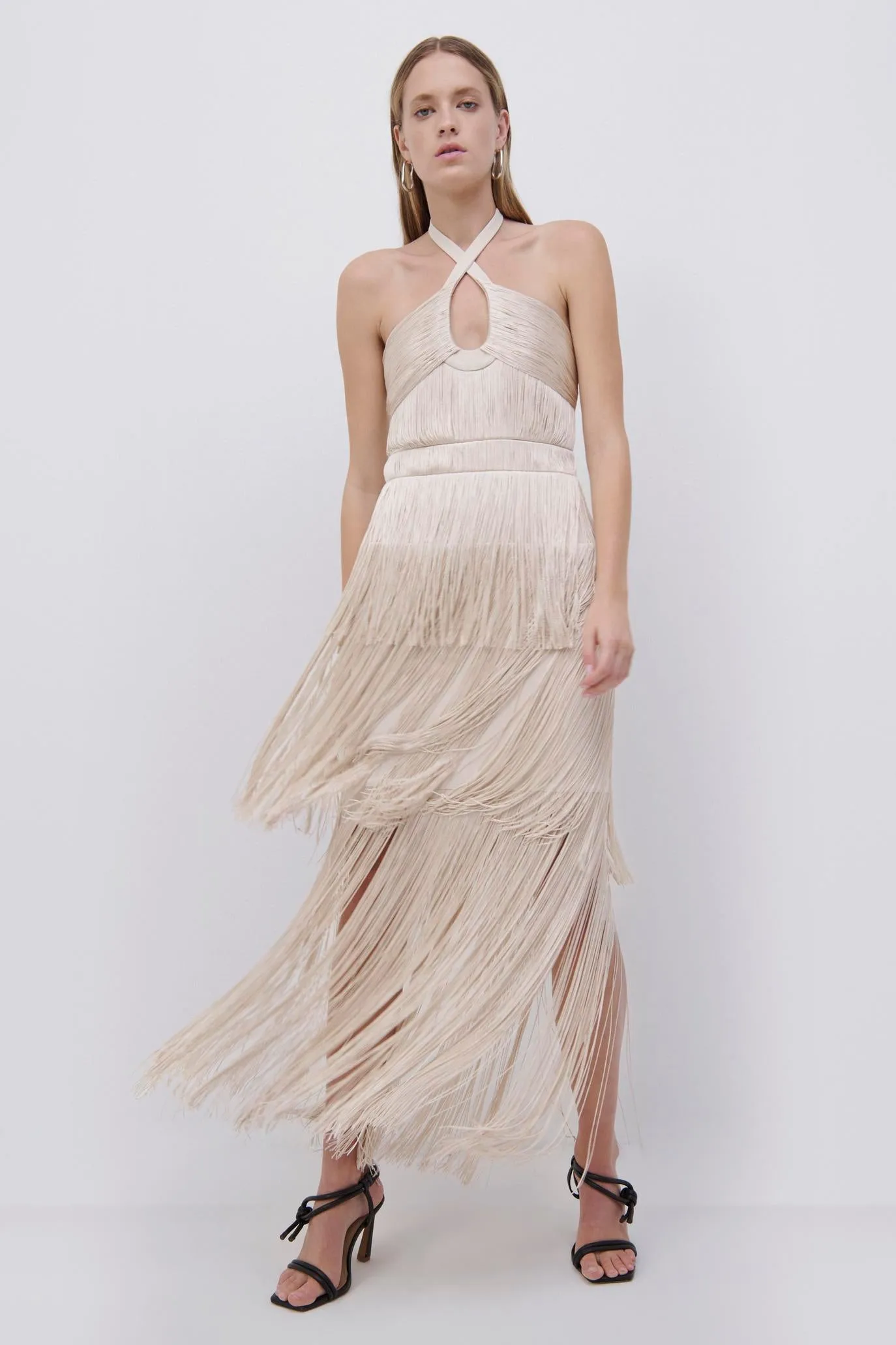 Baldwin Draped Fringe Maxi Dress sold by Simkhai product image thumbnail 4
