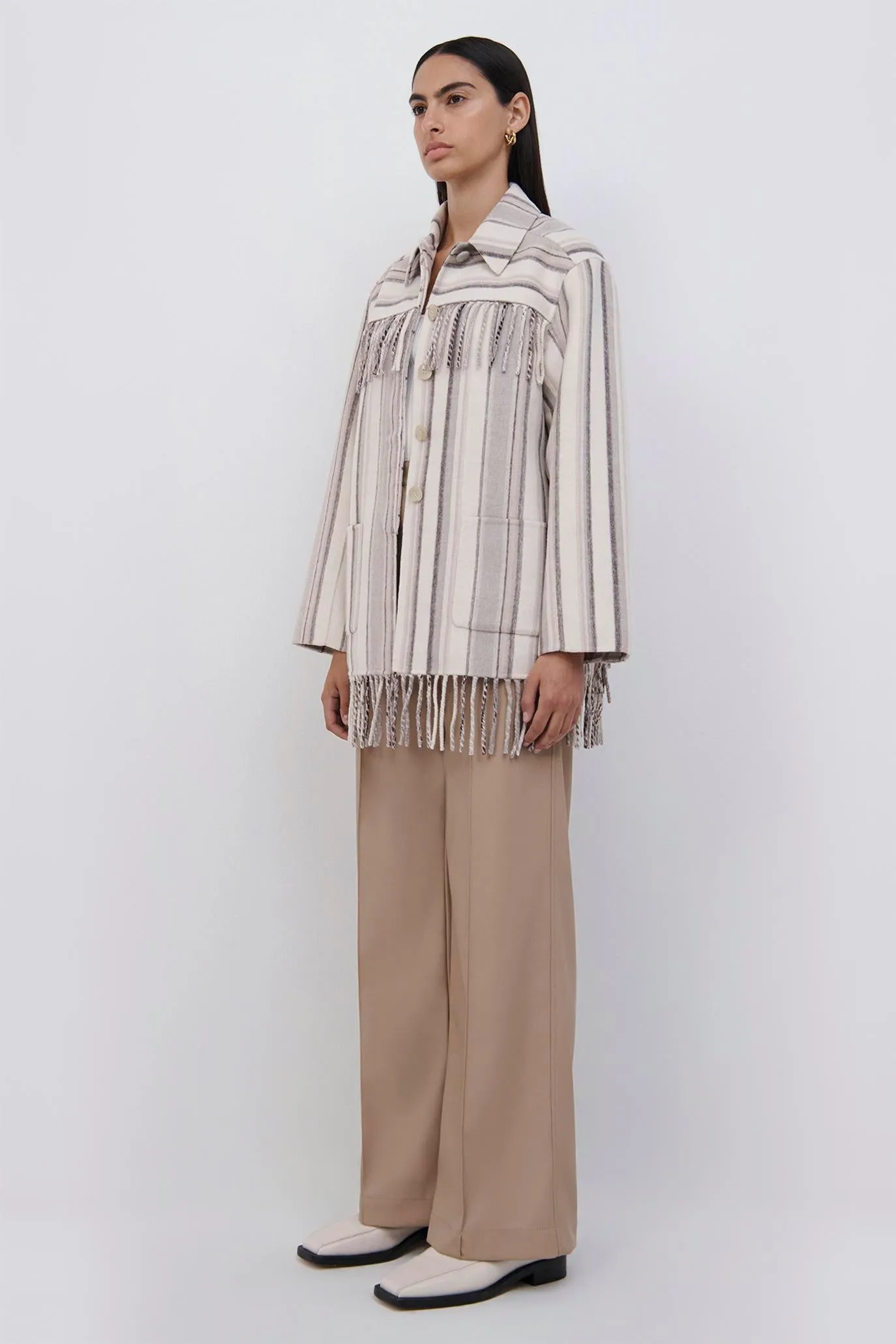 Pierre Wool Fringe Jacket sold by Simkhai product image thumbnail 5