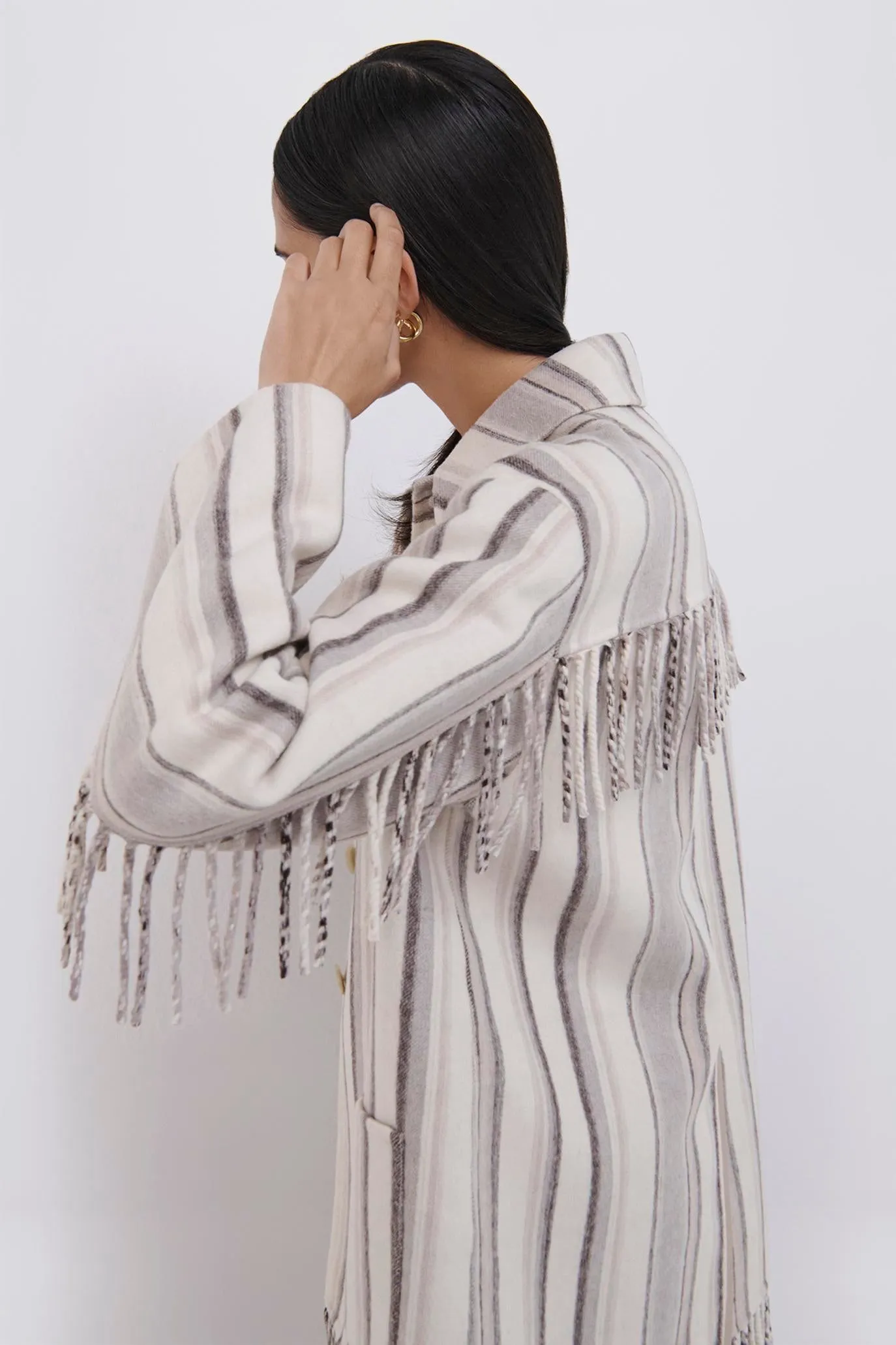 Pierre Wool Fringe Jacket sold by Simkhai product image thumbnail 4