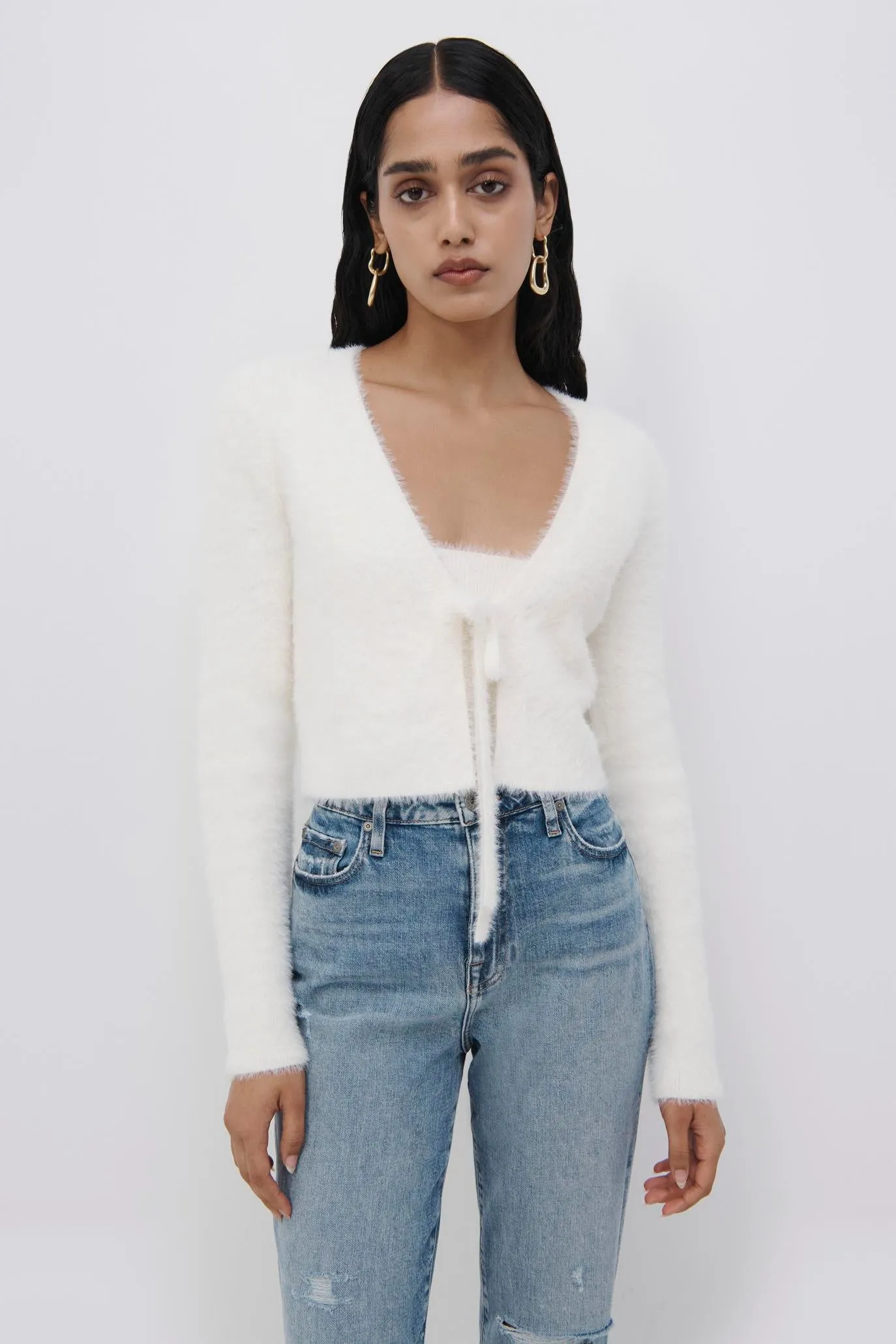 Axel Fuzzy Knit Cardigan sold by Simkhai product image thumbnail 2