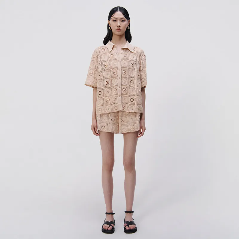 Parson Crochet Coverup Shirt sold by Simkhai