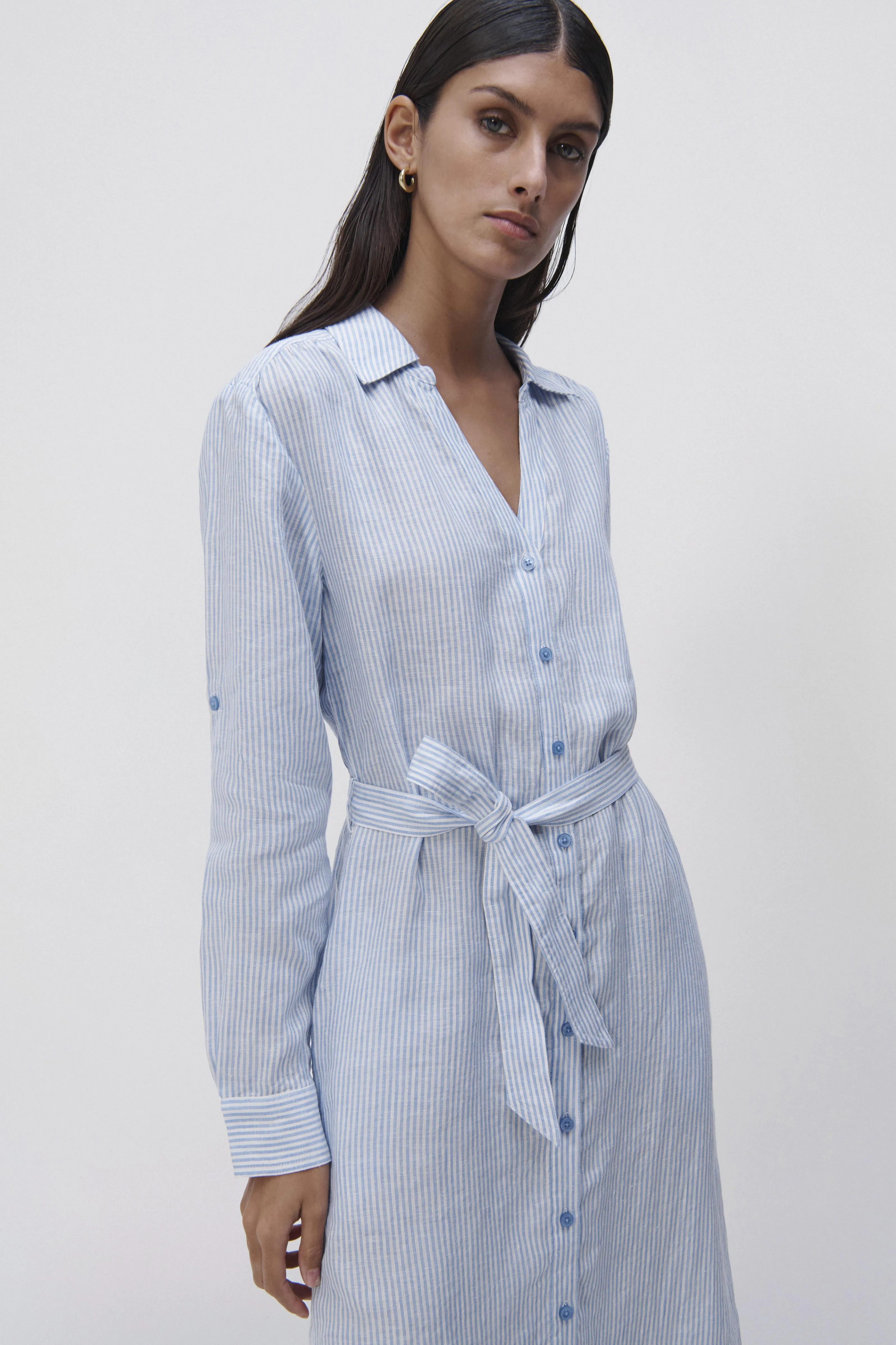 Tallulah Striped Linen Shirt Dress sold by Simkhai product image thumbnail 4