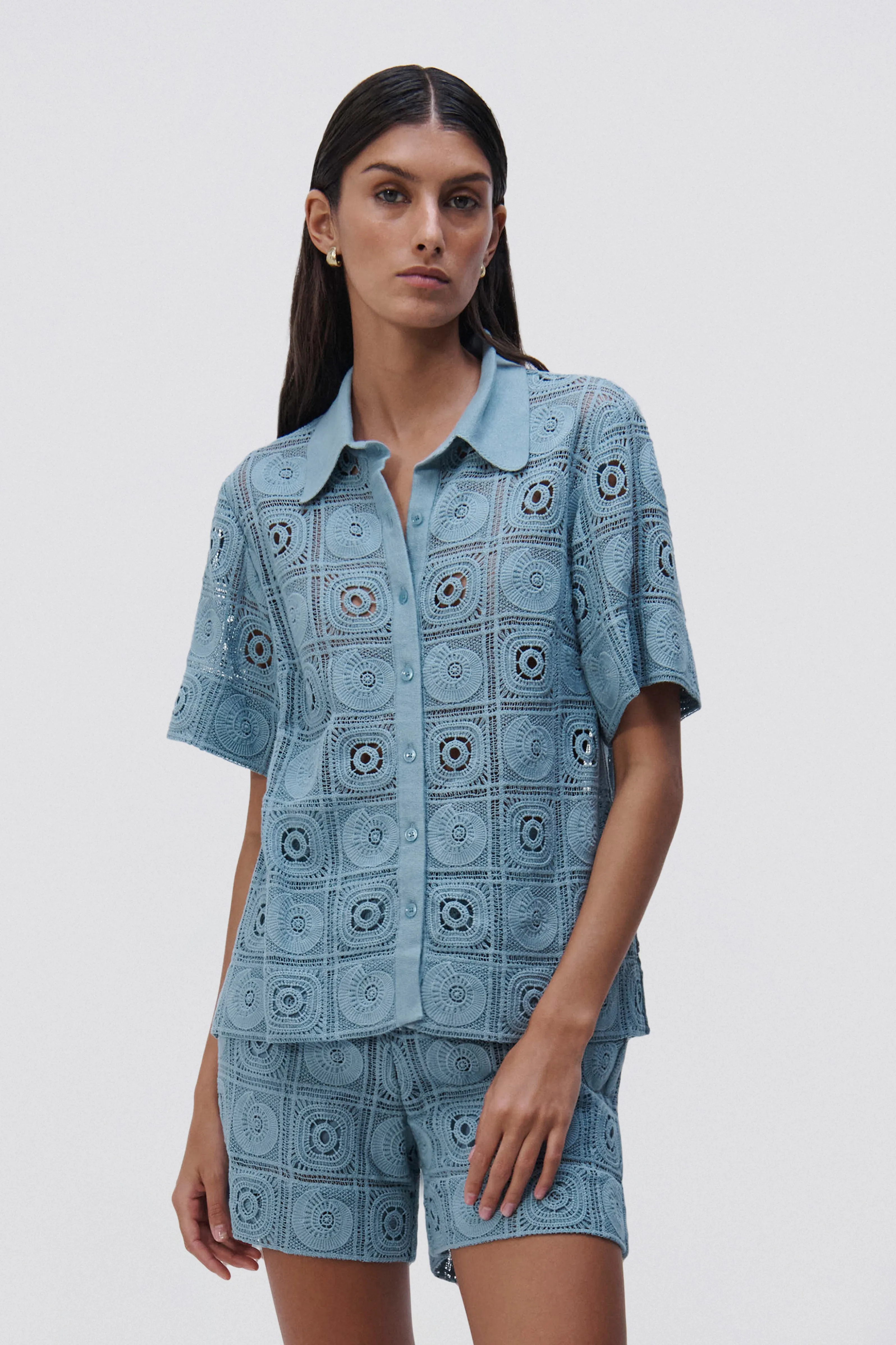 Parson Crochet Coverup Shirt sold by Simkhai product image thumbnail 2