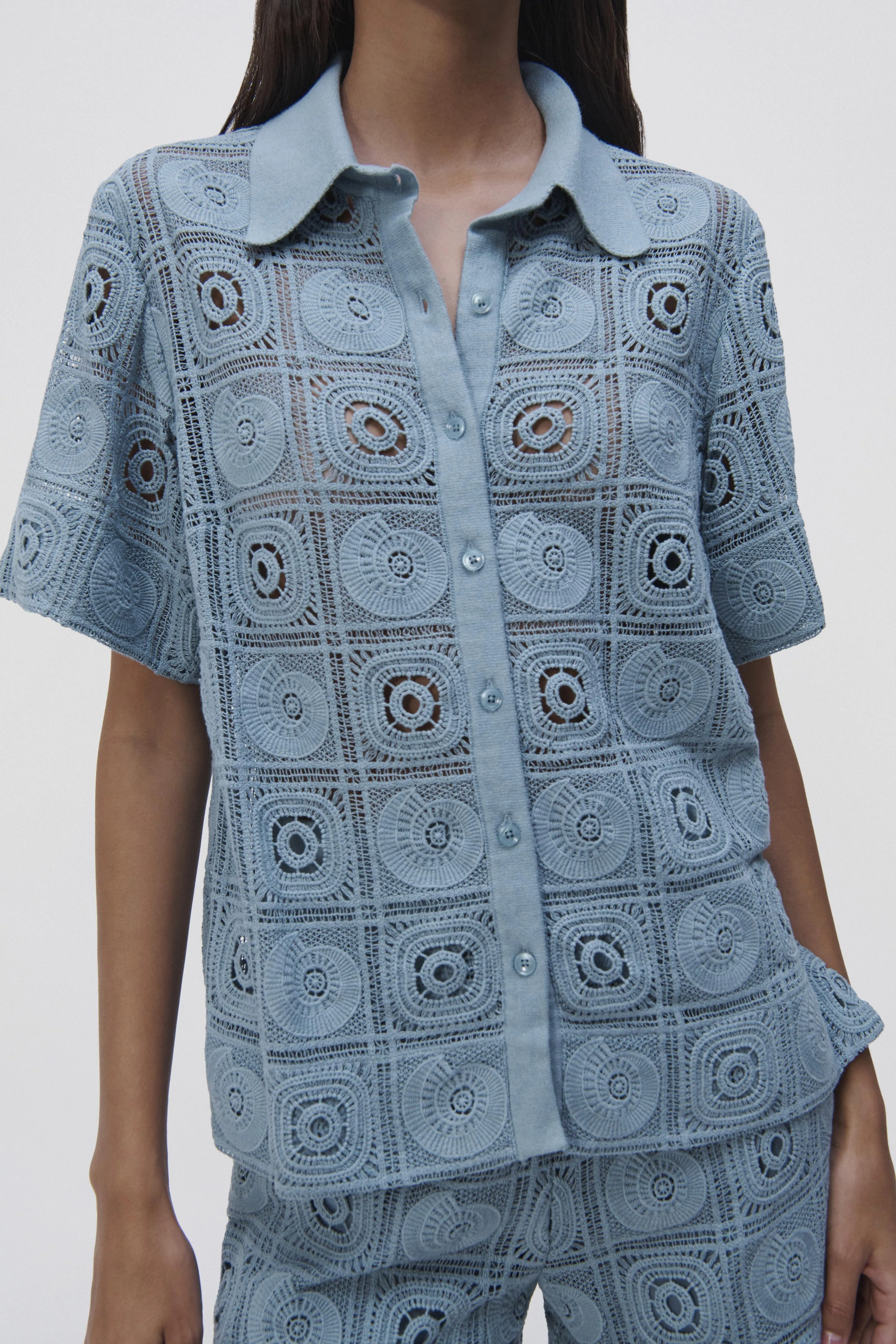 Parson Crochet Coverup Shirt sold by Simkhai product image thumbnail 3