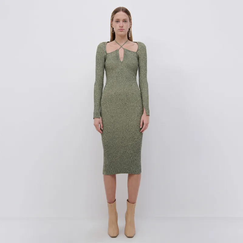 Elijah Marled Midi Dress made by Simkhai